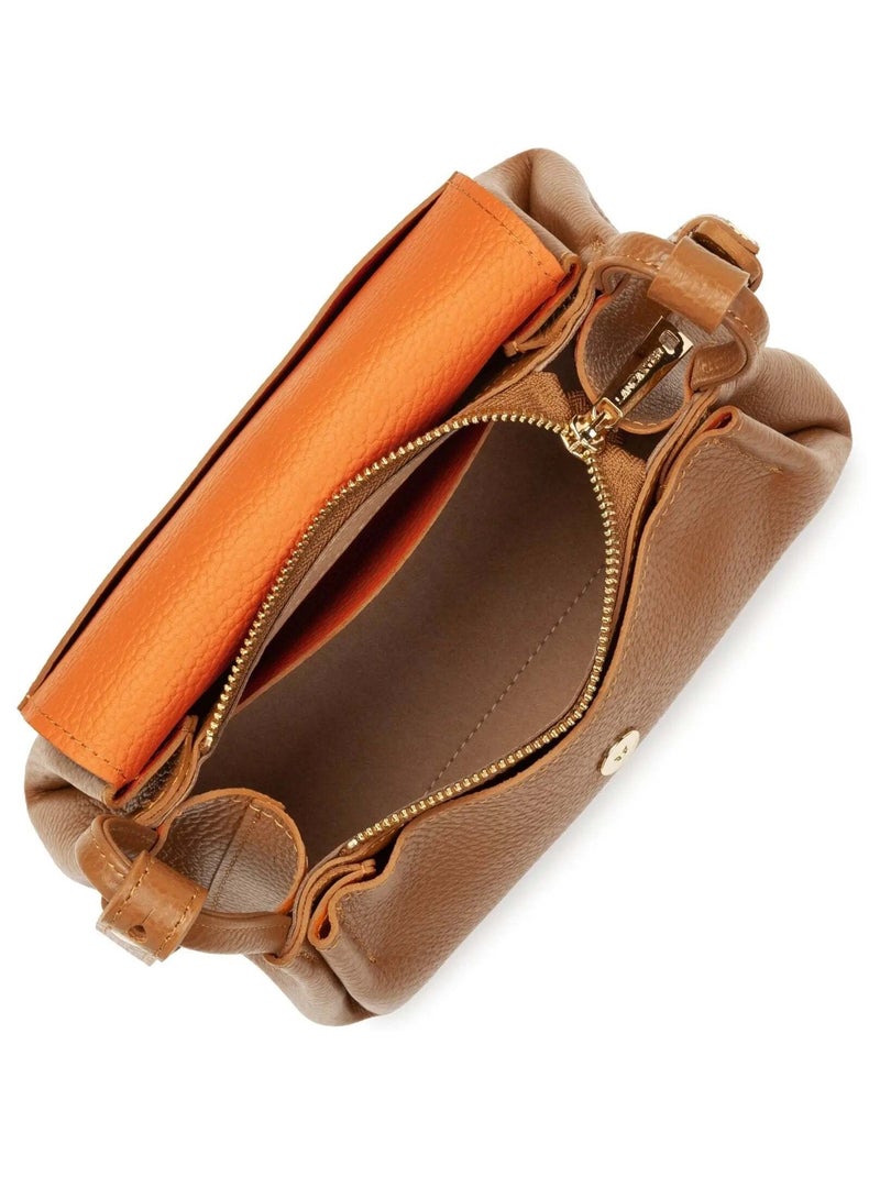 Lancaster Sac trotteur A rabat aimanté S Accordéon Double Marron - Kiabi