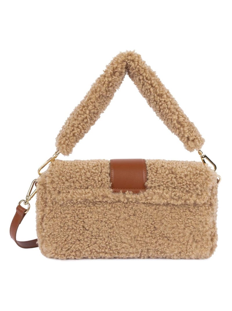 Lancaster Sac trotteur A rabat Moumoute Marron - Kiabi