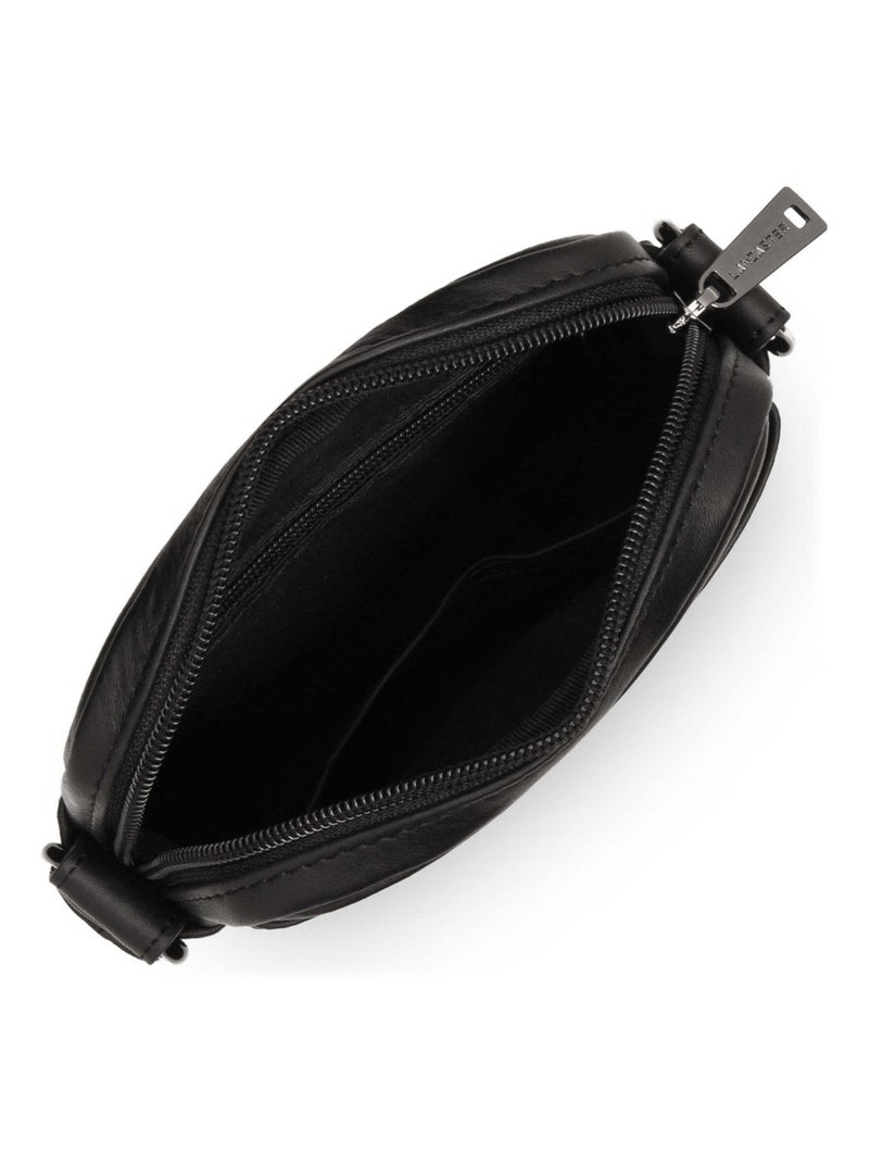 Lancaster Sacoche Cuir SOFT VINTAGE Noir - Kiabi