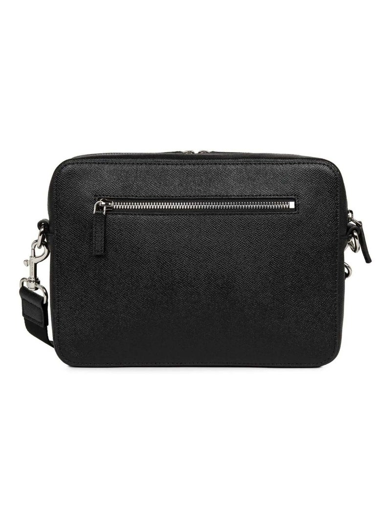Lancaster Sacoche Homme Cuir Delphino Lucas Noir - Kiabi