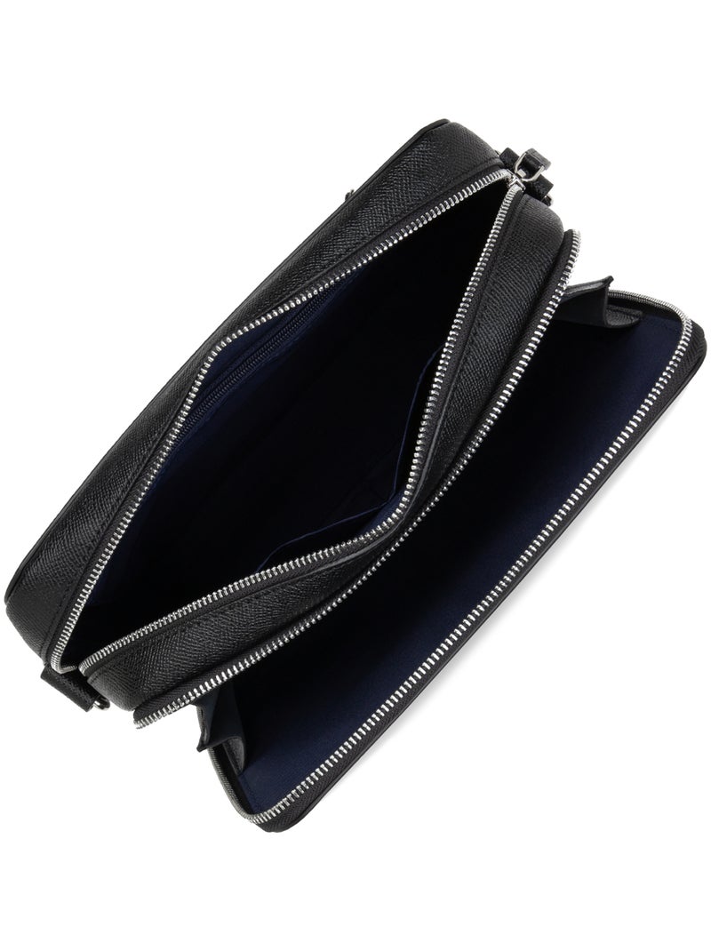 Lancaster Sacoche Homme Cuir Delphino Lucas Noir - Kiabi