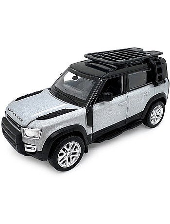 Land rover defender 110 miniature 1:43 argent 2en1