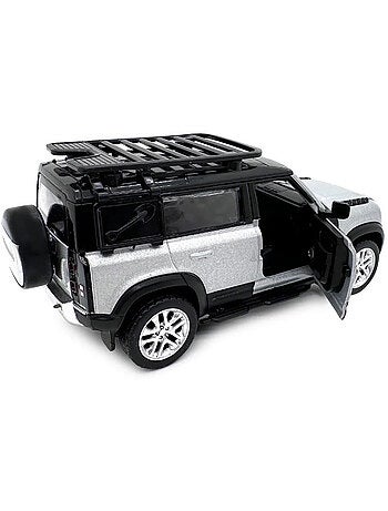 Land rover defender 110 miniature 1:43 argent 2en1