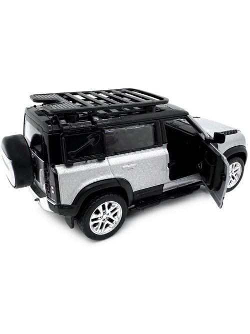 Land rover defender 110 miniature 1:43 argent 2en1 - Kiabi
