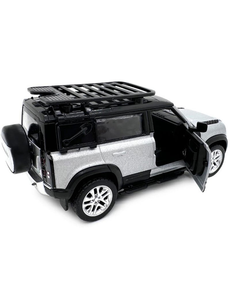 Land rover defender 110 miniature 1:43 argent 2en1 Noir - Kiabi