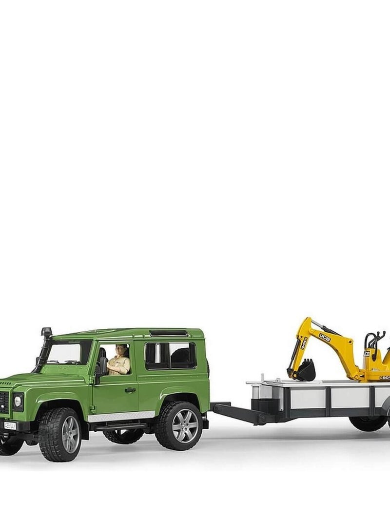 Land rover Defender avec remorque, JBC micro-pelleteuse et figurine N/A - Kiabi