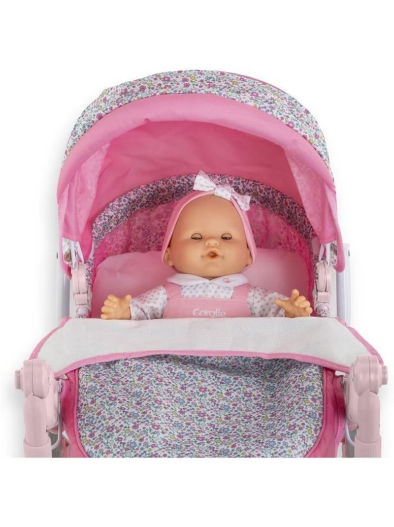 Landau Floral pour poupons 36 / 42 et 52 cm Rose - Kiabi