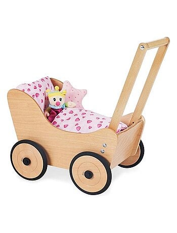 Landau pour poupées Sarah bois verni clair