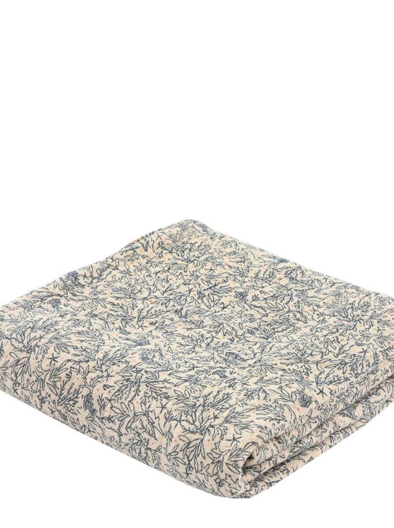Lange 110x110cm LOVELY LEAVES Gris - Kiabi