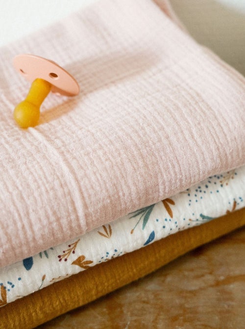 Lange bébé double gaze de coton lot de 3 - Kiabi