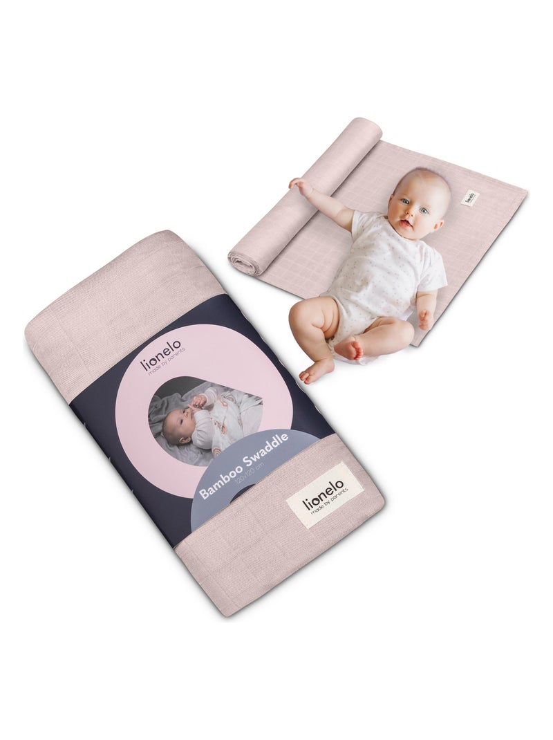 Lange bébé en bambou 120x120 cm - LIONELO - 100% coton - Hypoallergénique Beige - Kiabi