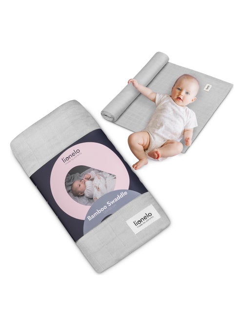 Lange bébé en bambou 120x120 cm - LIONELO - 100% coton - Hypoallergénique - Kiabi