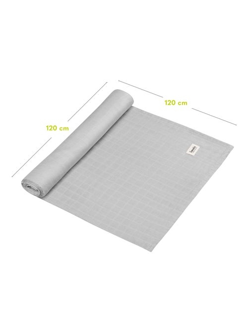 Lange bébé en bambou 120x120 cm - LIONELO - 100% coton - Hypoallergénique - Kiabi