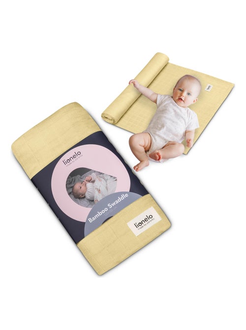 Lange bébé en bambou 120x120 cm - LIONELO - 100% coton - Hypoallergénique - Kiabi