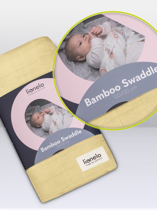 Lange bébé en bambou 120x120 cm - LIONELO - 100% coton - Hypoallergénique - Kiabi
