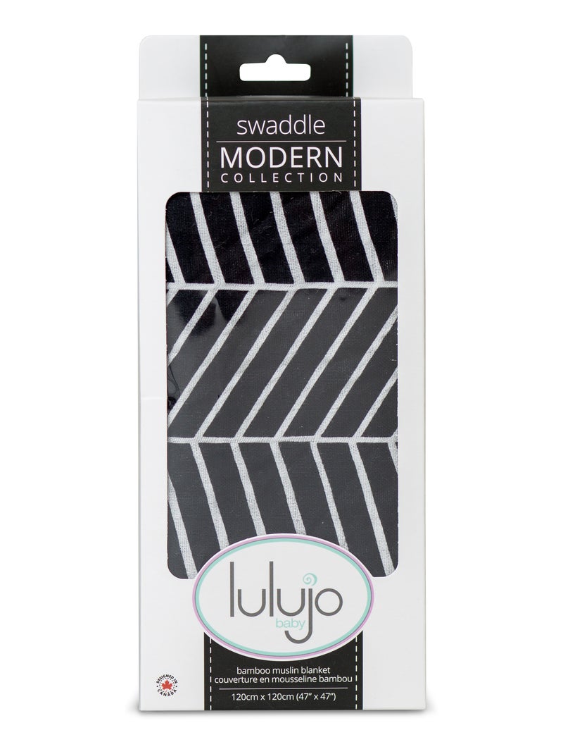 Lange en bambou - Chevrons Noir - Kiabi