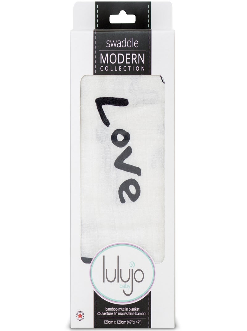 Lange en bambou - Love Blanc - Kiabi