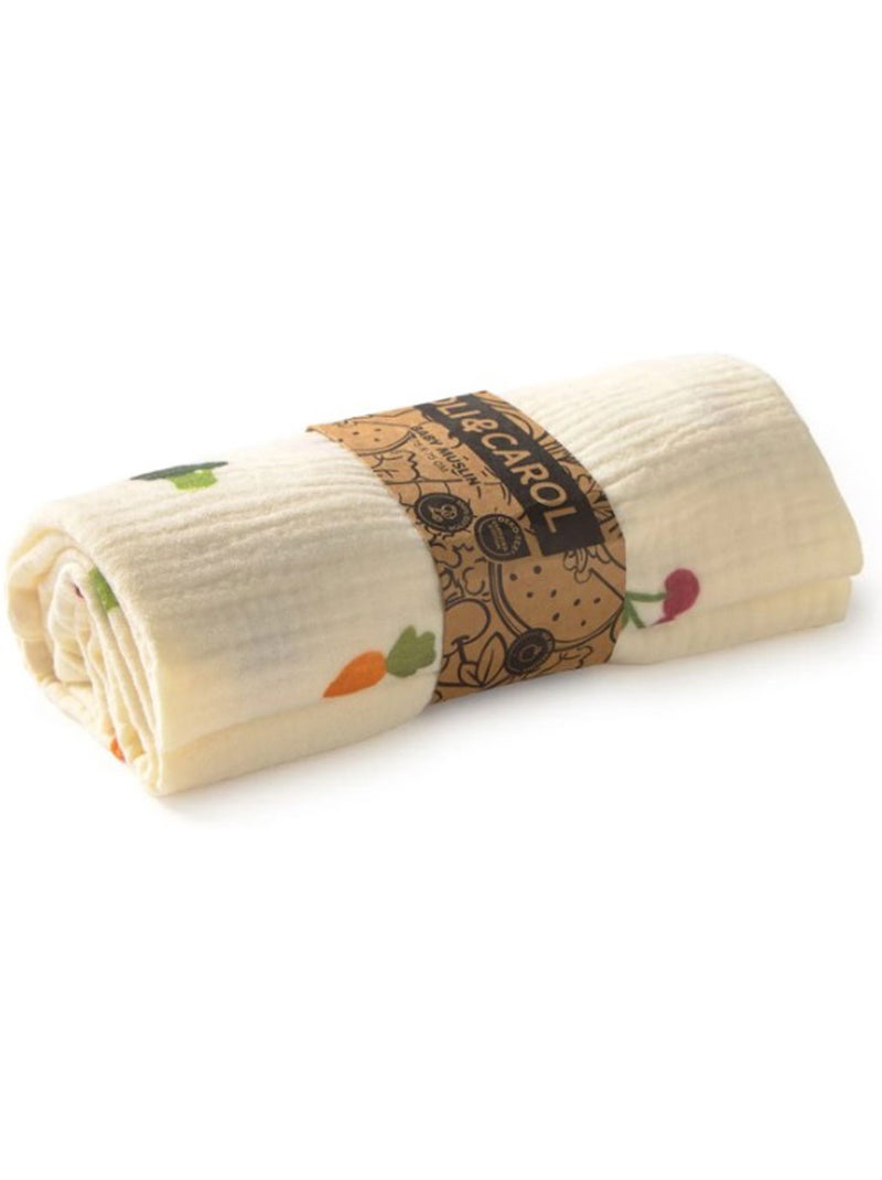 Lange en mousseline fruits et légumes Multicolore - Kiabi