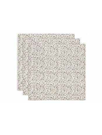 Lange gaze de Coton small Fleurs Retro (3 pcs) en Coton Jollein