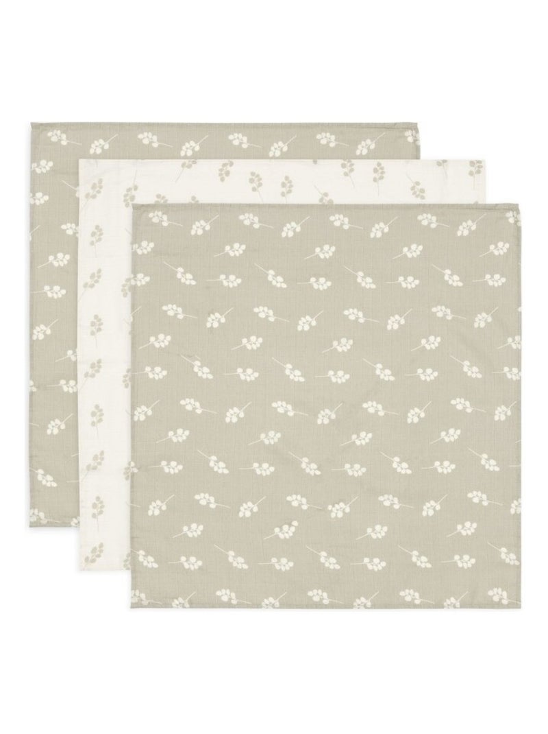 Lange gaze de Coton small Twig (3 pcs) en coton Vert - Kiabi