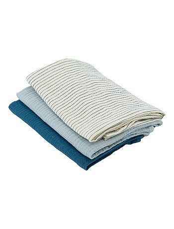 Lange pour bébé lot de 3 double gaze de coton