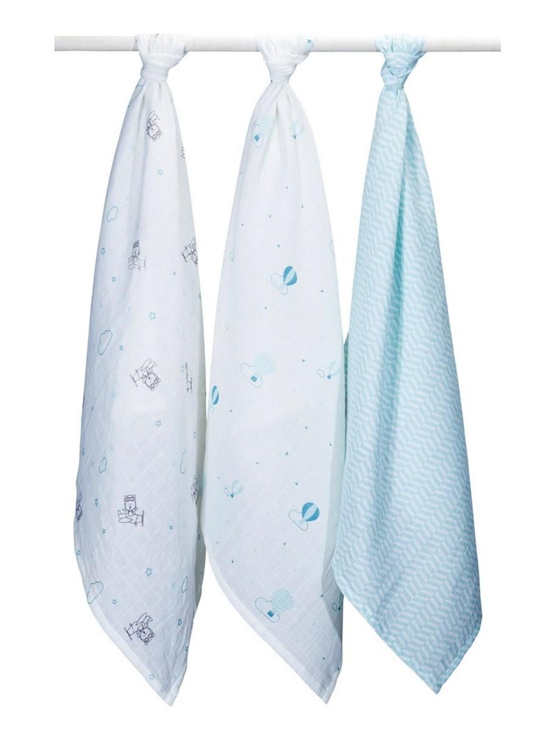 Langes bébé en coton bio blanc - SAUTHON Blanc - Kiabi