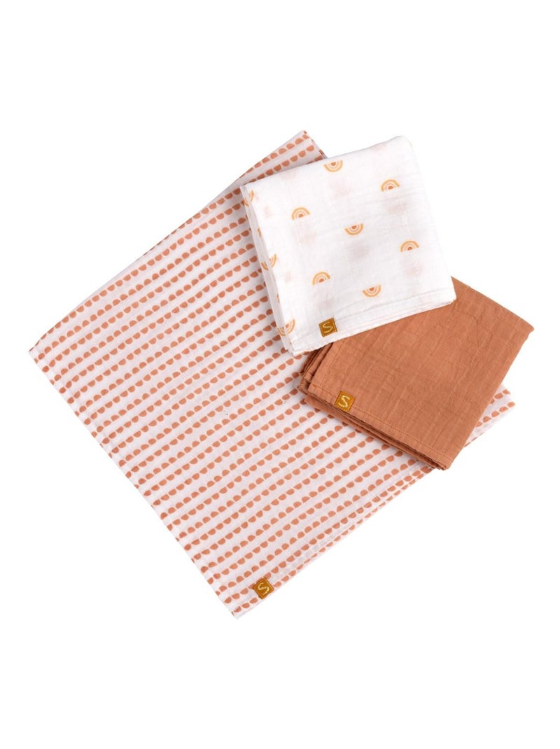 Langes en coton biologique 70x70cm - SAUTHON Blanc - Kiabi