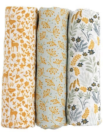 Langes lot de 3 en coton bio -