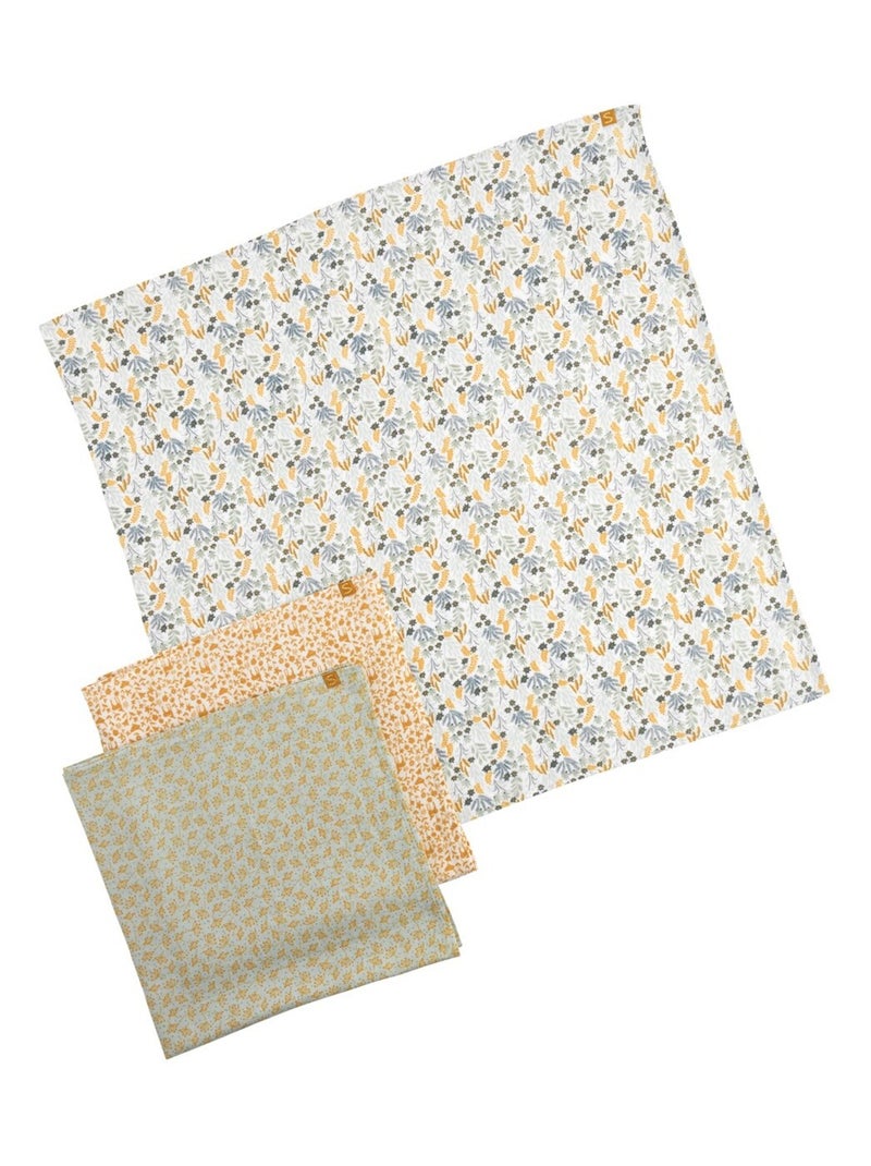 Langes lot de 3 en coton bio - SAUTHON Blanc - Kiabi