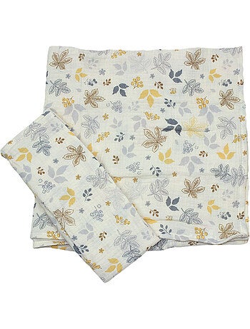 Langes x2 en gaze de coton erable les chatounets