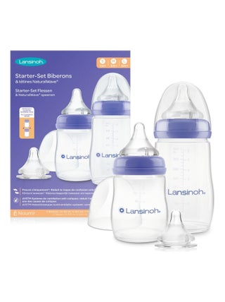 Lansinoh - Coffret de naissance biberons et tétines Natural Wave®