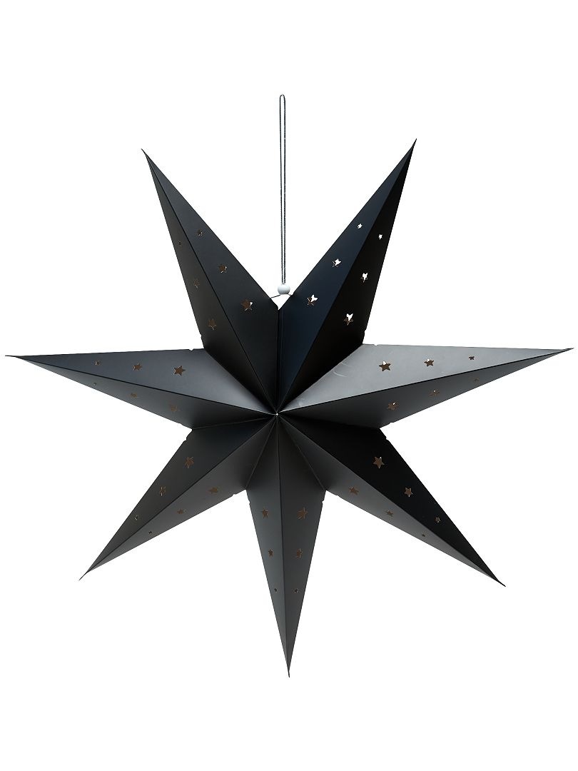 Lanterne étoile 70 cm noir - Kiabi