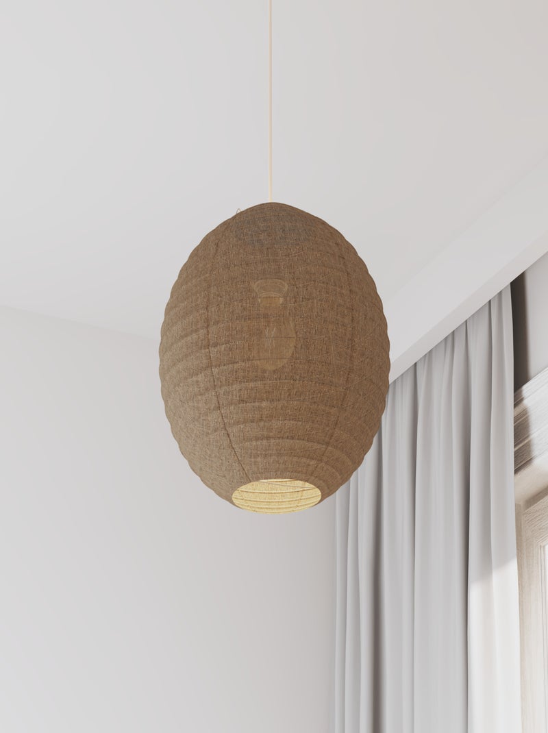 Lanterne japonaise en lin Beige - Kiabi
