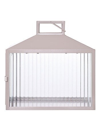 Lanterne Lucca - Lanterne, métal/verre, beige/gris
