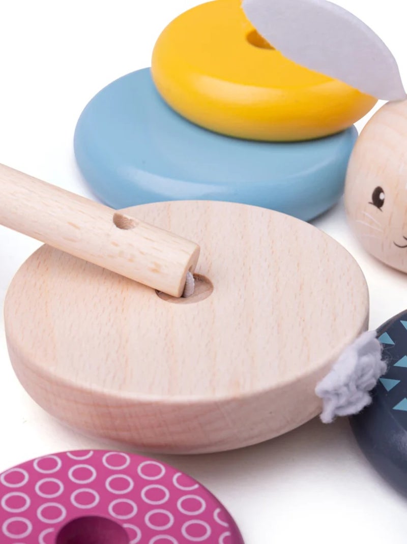 Lapin à empiler en bois Beige - Kiabi