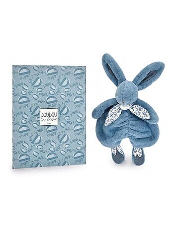 Lapin DOUDOU - Doudou bleu