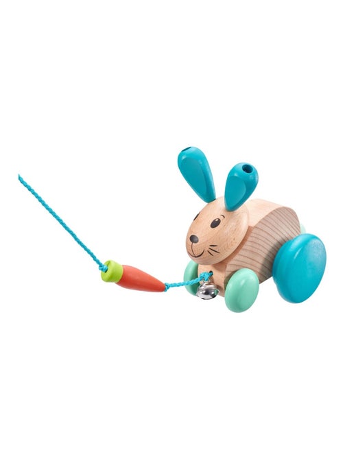 Lapin en bois massif à tirer - Kiabi