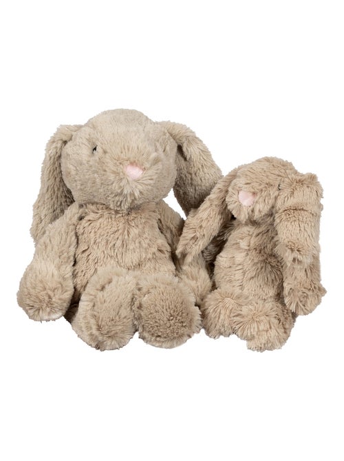 Lapin en peluche et son bébé - Kiabi
