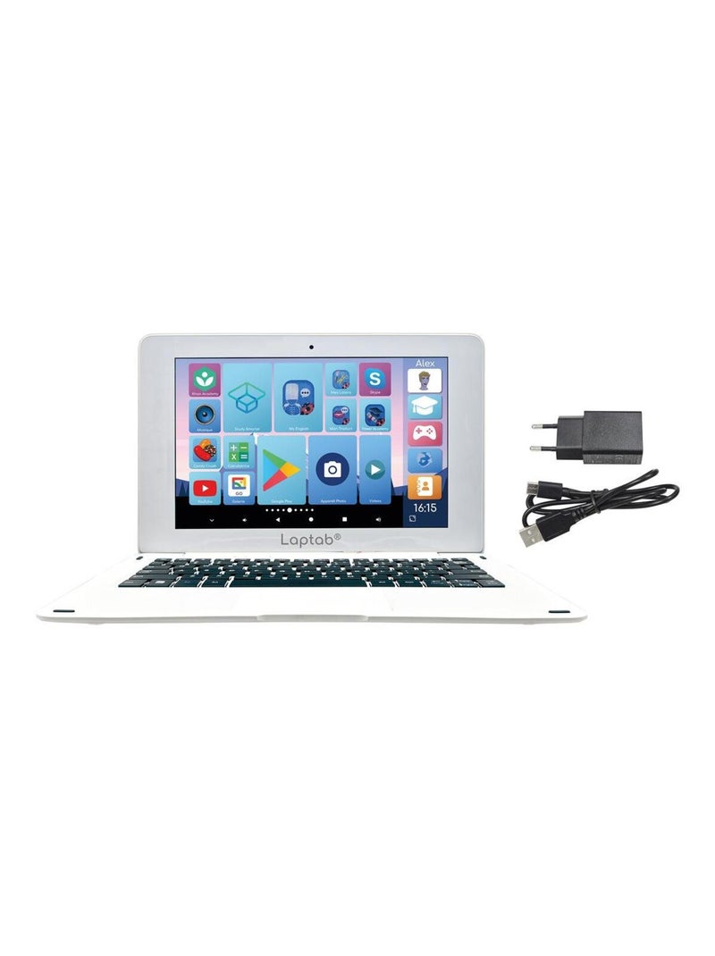 LAPTAB 10 : Ordinateur Android Tactile 10" avec Contenu Éducatif et Contrôle Parental Blanc - Kiabi