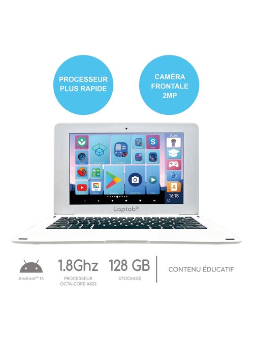 LAPTAB 11 : Ordinateur Android Tactile avec Contenu Éducatif et Contrôle Parental - Kiabi
