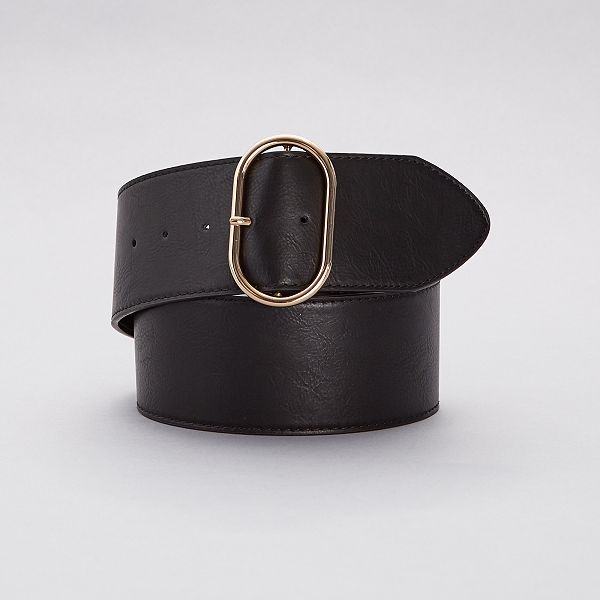 Large ceinture en simili Femme - noir - Kiabi - 8,00€