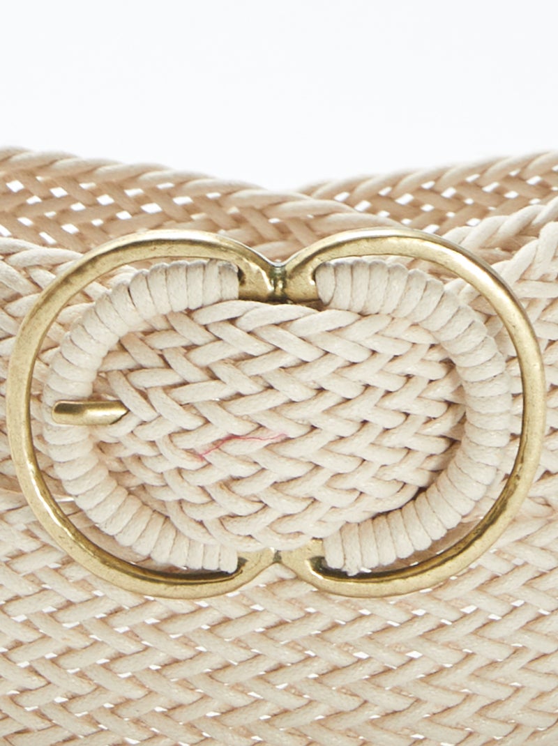 Large ceinture tressée BLANC - Kiabi
