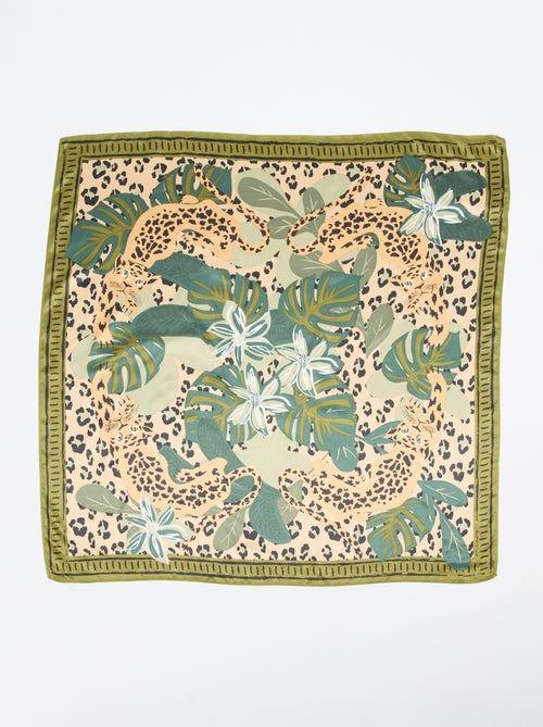 Large foulard carré à motifs - Kiabi