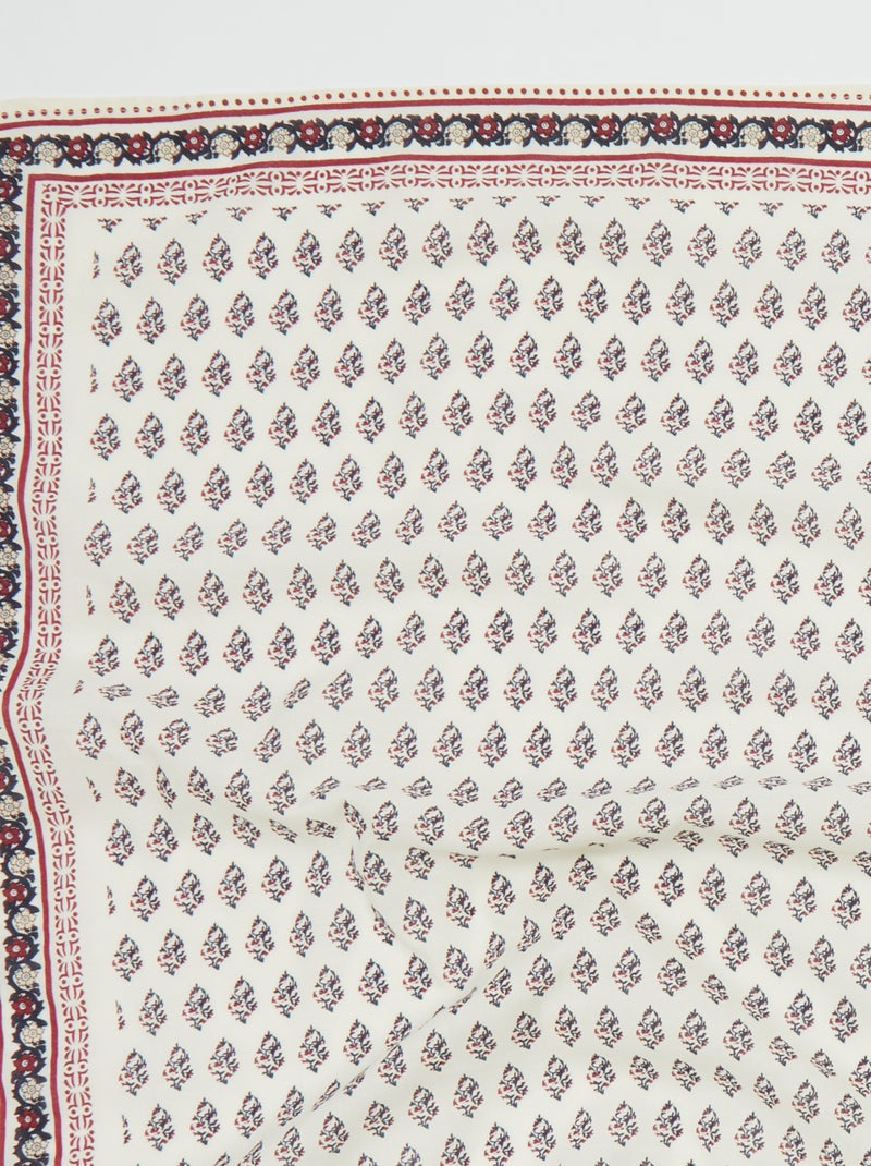 Large foulard imprimé BLANC - Kiabi