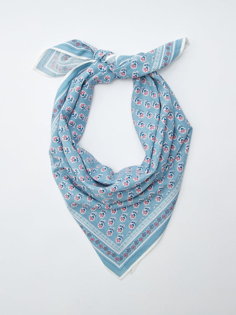 Large foulard imprimé BLEU - Kiabi