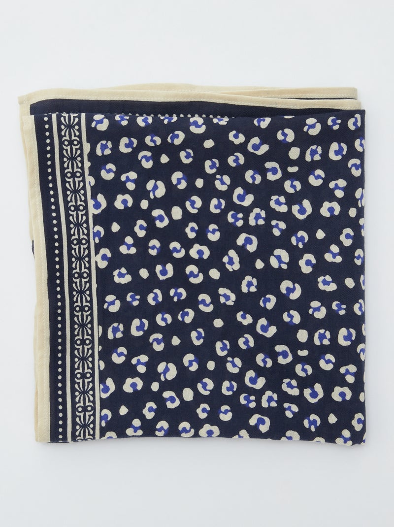 Large foulard imprimé Bleu léopard - Kiabi