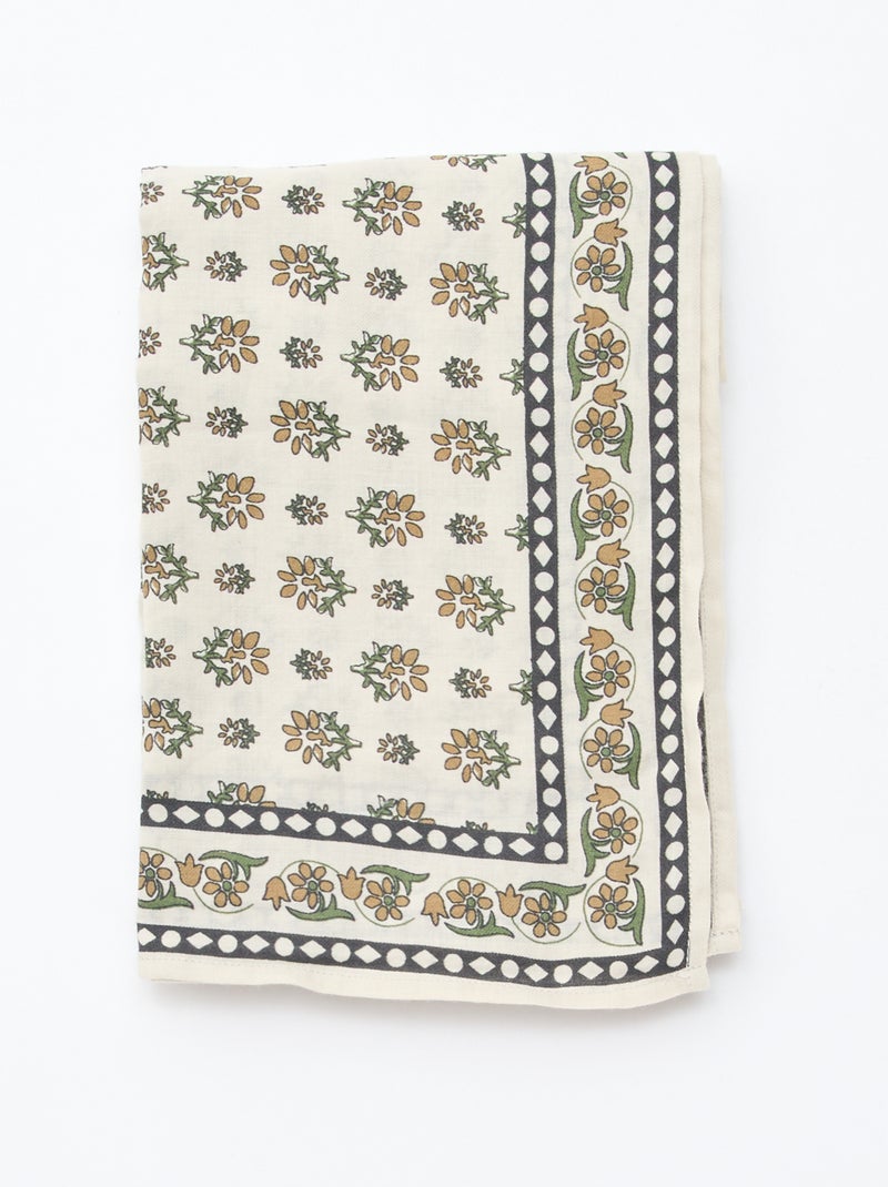 Foulard Infinity GAP – Gris Imprimé Géométrique – Coton – Femme