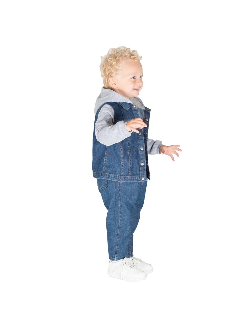 Larkwood - Veste en jean manches longues Bleu denim - Kiabi
