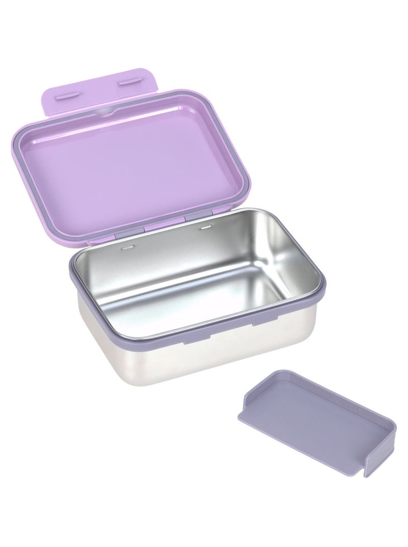 Lässig - Boîte à goûter/Lunch box inox Little Gang coeur Violet - Kiabi