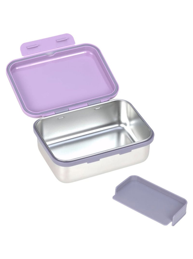 Lässig - Boîte à goûter/Lunch box inox Little Gang coeur Violet - Kiabi